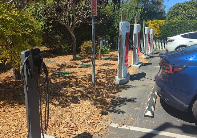 Tesla Supercharger in Olema California