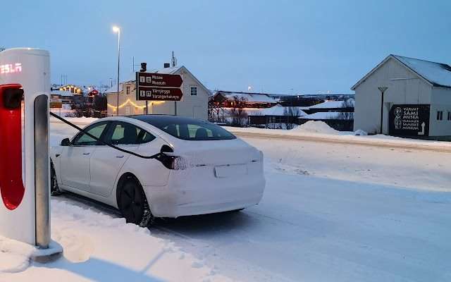 Tesla Supercharger in Varangerbotn Norway 9840