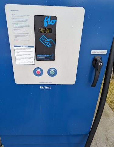 FLO Charging Station in Bethel Vermont