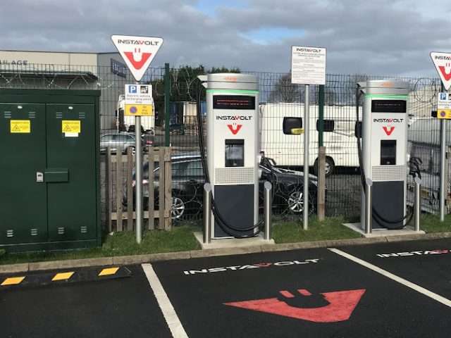 InstaVolt Charging Station in Retford United Kingdom of Great Britain and Northern Ireland