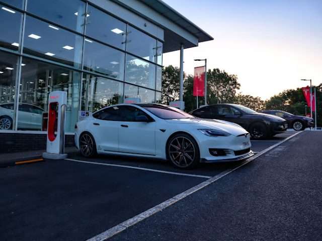 Tesla Supercharger in Winchester United Kingdom of Great Britain and Northern Ireland