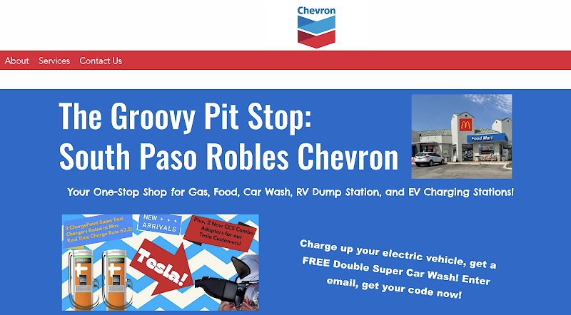 South Paso Robles Chevron Gas & EV Charging Station EV Charging Station at 1849 Ramada Dr