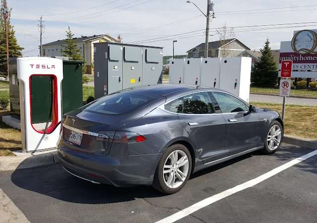 Tesla Supercharger in Grimsby Ontario Canada