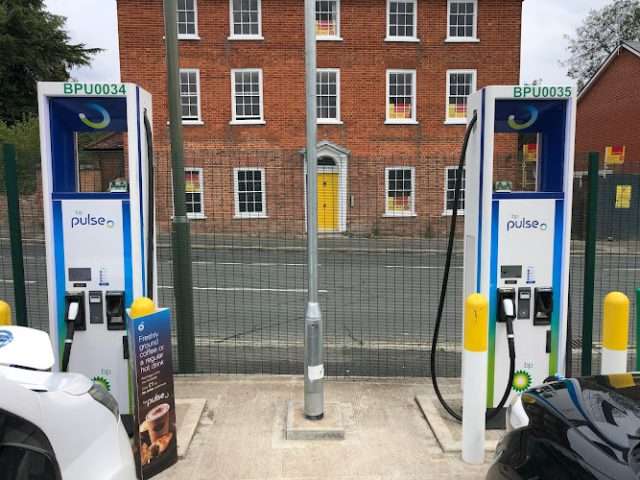 bp pulse Charging Station in Bagshot United Kingdom of Great Britain and Northern Ireland