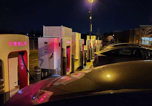 Tesla Supercharger in Markham Ontario Canada