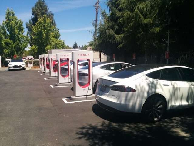 Tesla Supercharger in Mountain View California