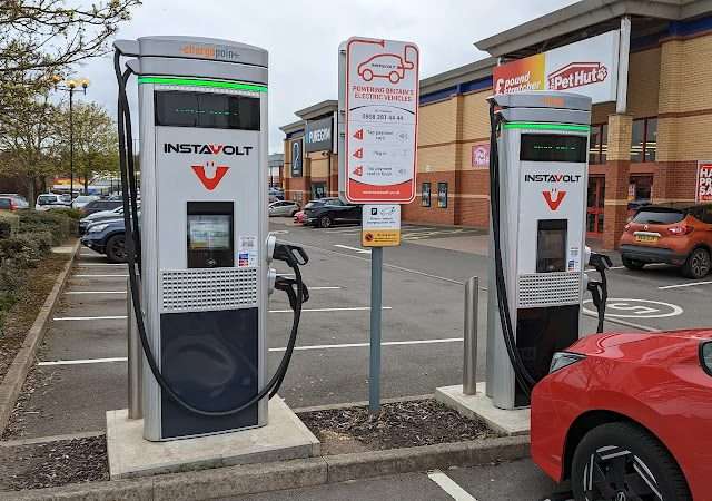 InstaVolt Charging Station in Grantham United Kingdom of Great Britain and Northern Ireland