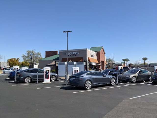 Tesla Supercharger in Clovis California