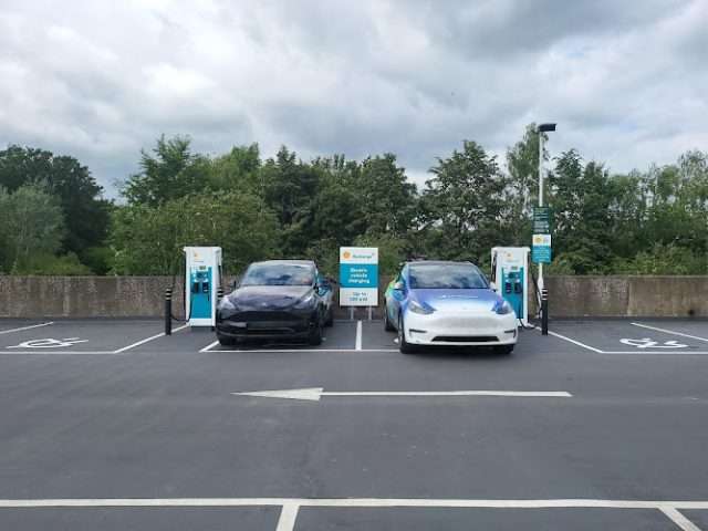 Shell Recharge Charging Station in Cheltenham United Kingdom of Great Britain and Northern Ireland