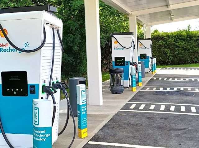 Shell Recharge Charging Station in Woodbridge United Kingdom of Great Britain and Northern Ireland