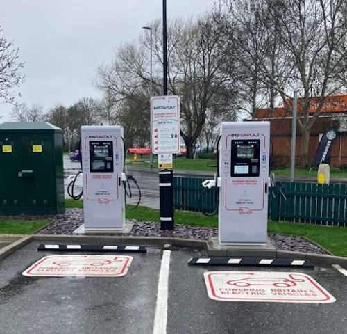 InstaVolt Charging Station in Street United Kingdom of Great Britain and Northern Ireland