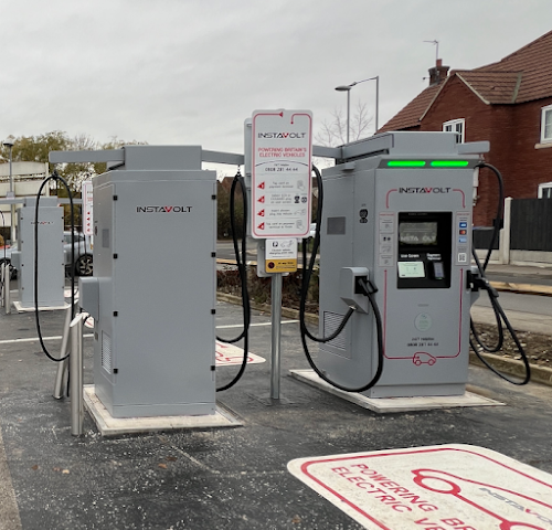 InstaVolt Charging Station in Gainsborough United Kingdom of Great Britain and Northern Ireland