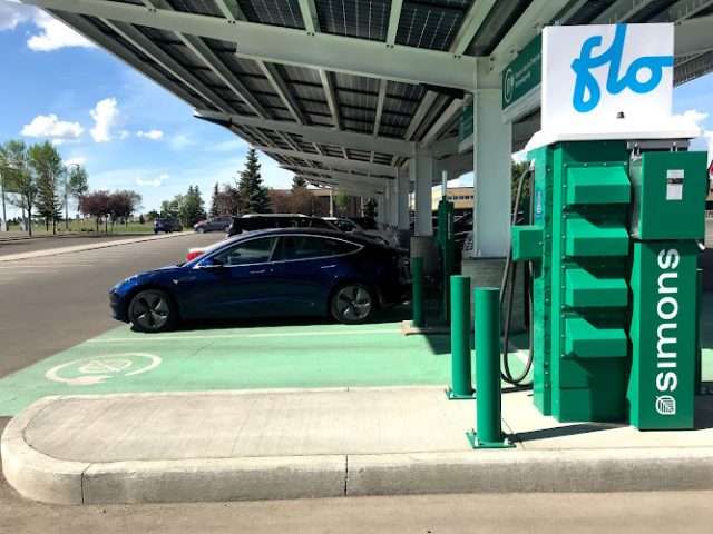 Flo Charging Station in Edmonton Alberta Canada