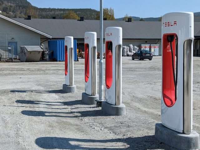 Tesla Supercharger in Veggli Norway 3628