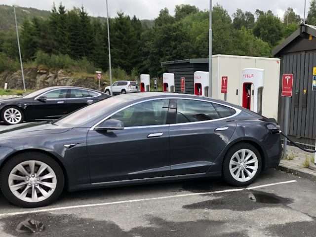 Tesla Supercharger in Nyborg Norway 5131