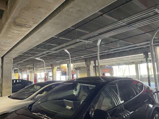 Tesla Supercharger in East Palo Alto California
