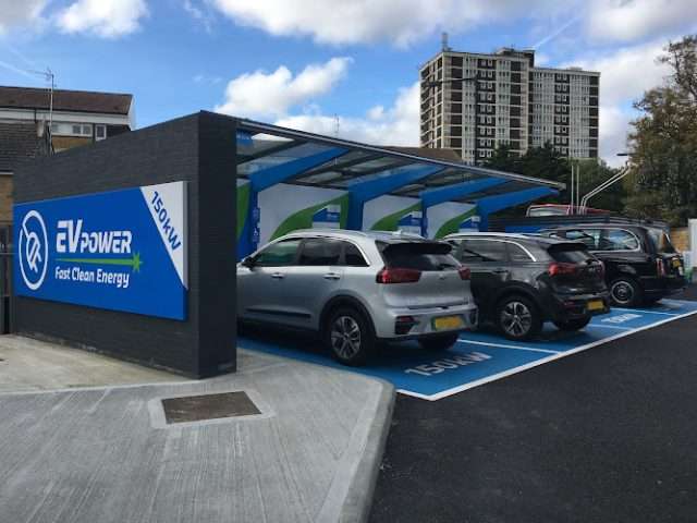 MFG EV Power Charging Station in London United Kingdom of Great Britain and Northern Ireland