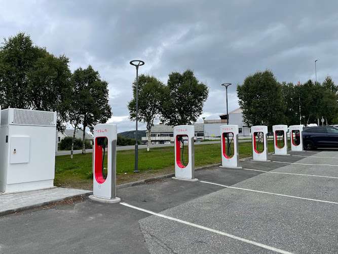 Tesla Supercharger EV Charging Station at Bossekopveien 1