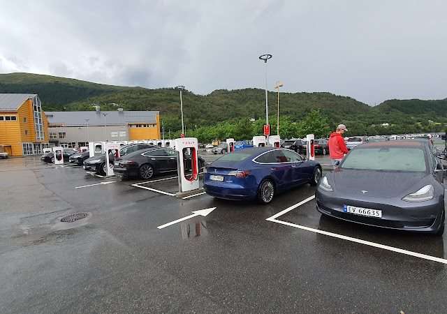 Tesla Supercharger in Indre Arna Norway 5620