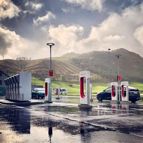 Tesla Supercharger EV Charging Station at Vikesågata 1