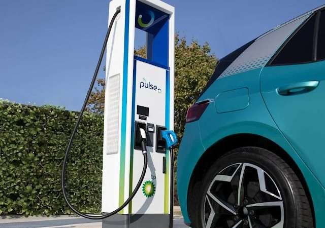 bp pulse Charging Station in London United Kingdom of Great Britain and Northern Ireland