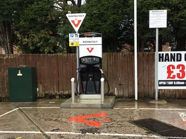 InstaVolt Charging Station in Manchester United Kingdom of Great Britain and Northern Ireland