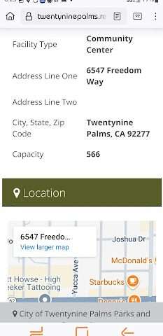 Twentynine Palms Community Center in Twentynine Palms California