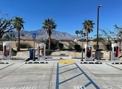 Tesla Supercharger in Cathedral City California