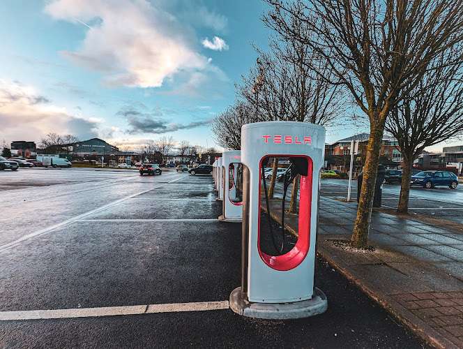 Tesla Supercharger EV Charging Station at Sheffield S9 2YZ