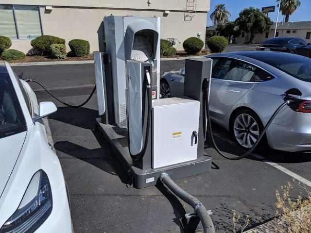 Tesla Supercharger in Corning California