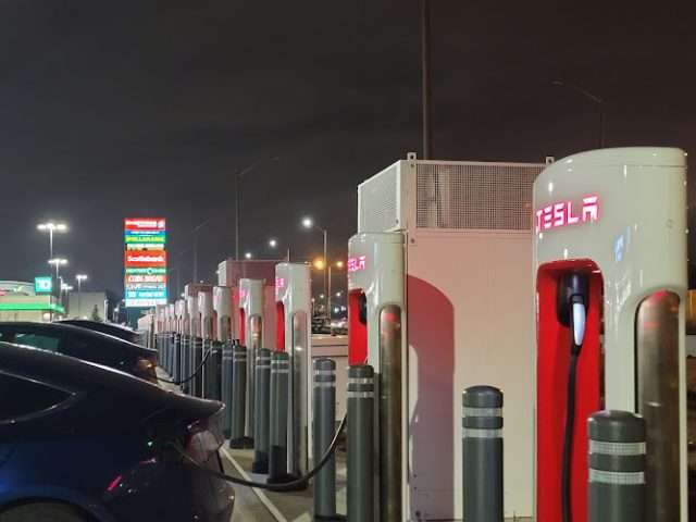 Tesla Supercharger in Mississauga Ontario Canada