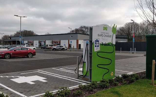 Lidl Charging Station in Fareham United Kingdom of Great Britain and Northern Ireland