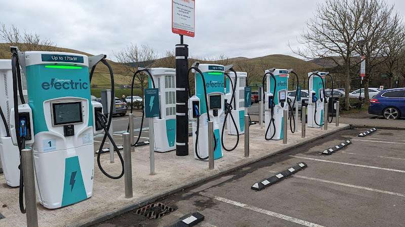Applegreen Electric Charging Station EV Charging Station at Welcome Break Abington M74