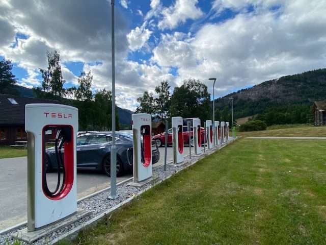 Tesla Supercharger in Bygland Norway 4745