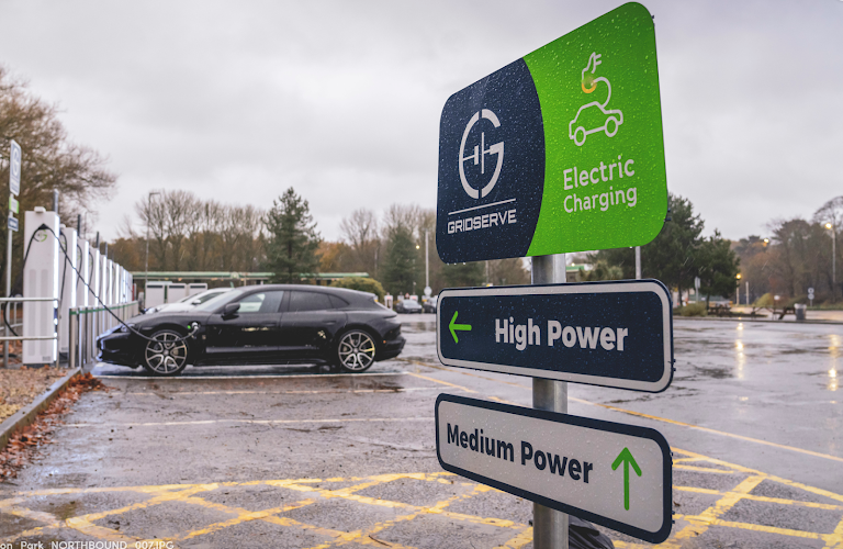 GRIDSERVE Charging Station EV Charging Station at Jct 10A