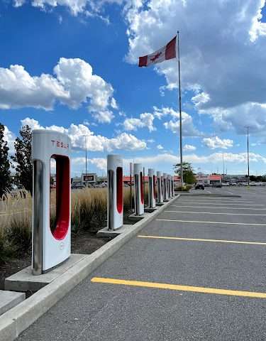 Tesla Supercharger in Markham Ontario Canada