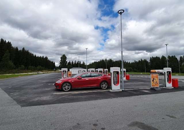 Tesla Supercharger in Hernes Norway 2410