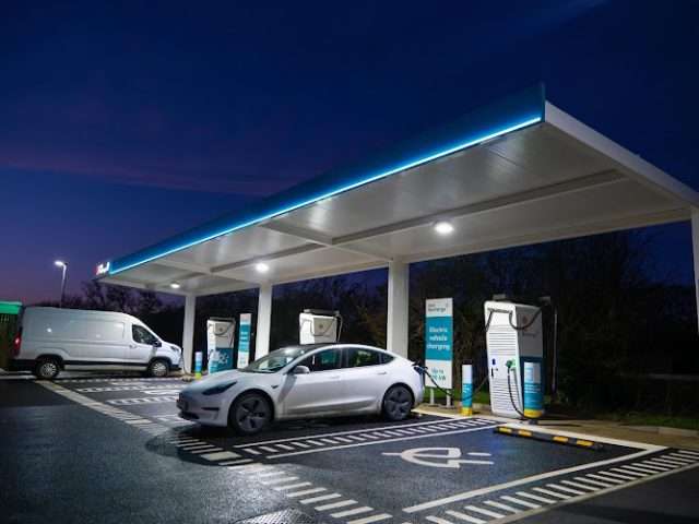 Shell Recharge Charging Station in Huntingdon United Kingdom of Great Britain and Northern Ireland
