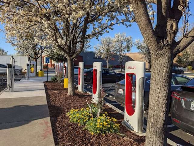 Tesla Supercharger in Gilroy California