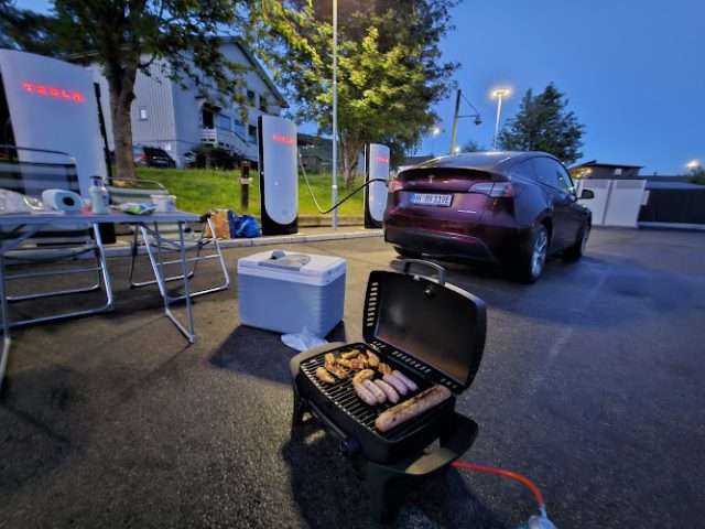 Tesla Supercharger in Trysil Norway 2420