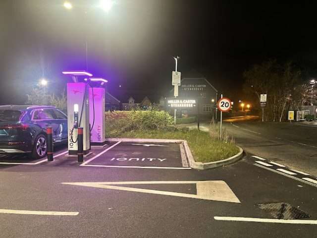 IONITY Charging Station in Hampshire United Kingdom of Great Britain and Northern Ireland