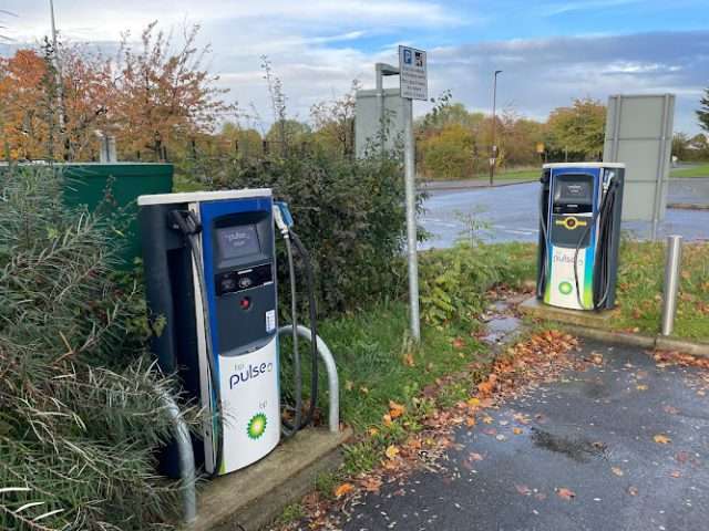 bp pulse Charging Station in Milton Keynes United Kingdom of Great Britain and Northern Ireland
