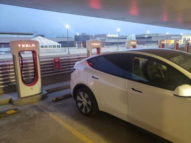 Tesla Supercharger in Edmonton Alberta Canada