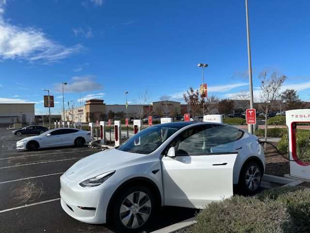 Tesla Supercharger in Fresno California