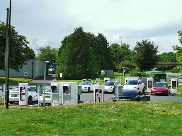 Tesla Supercharger in Hungerford United Kingdom of Great Britain and Northern Ireland