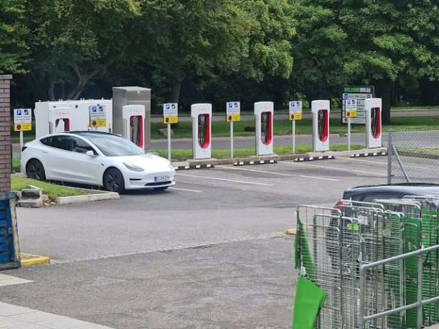 Tesla Supercharger in Hungerford United Kingdom of Great Britain and Northern Ireland