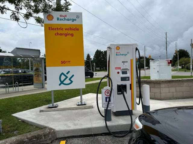 Shell Recharge Charging Station in Ancaster Ontario Canada
