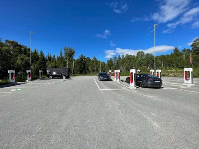 Tesla Supercharger in Hovden Norway 4755