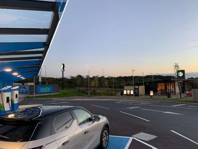EV Power Charging Station in Barnetby United Kingdom of Great Britain and Northern Ireland