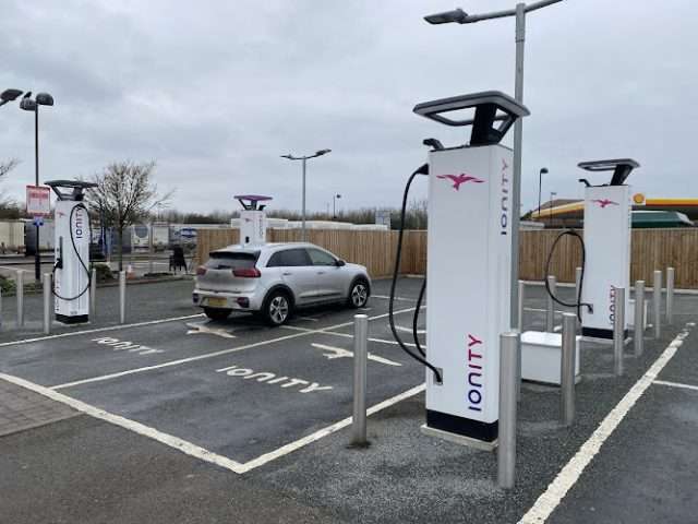 IONITY Charging Station in Cambridge United Kingdom of Great Britain and Northern Ireland